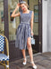 Robe Swing Vintage Années 50 Bleu Combishort Rayure et Jupe Chic