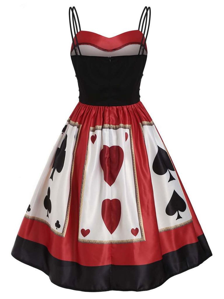Robe Rockabilly Année 50 Lacer Poker Déguisement Halloween