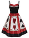 Robe Rockabilly Année 50 Lacer Poker Déguisement Halloween