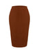 2PCS Année 60 Kaki Top et Jupe Crayon
