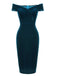 Robe Crayon Année 60 Solide en Velours