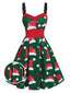 Robe de Noël Vintage à Bretelle Année 50 Chapeau de Noël Chic