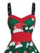 Robe de Noël Vintage à Bretelle Année 50 Chapeau de Noël Chic