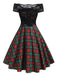 Robe Rockabilly Swing Vintage Année 50 Dentelle Carreaux Soirée Cocktail