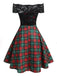 Robe Rockabilly Swing Vintage Année 50 Dentelle Carreaux Soirée Cocktail