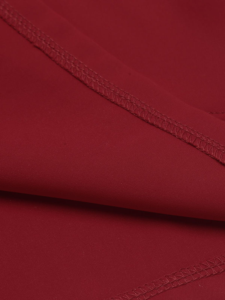 Robe Crayon Vintage Rouge Années 60 à Col Licou Chic