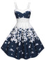 Robe Swing Années 50 Papillons à Bretelles