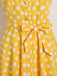 Robe Swing Vintage Jaune Année 50 Boutonnée à Pois Chic