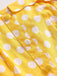 Robe Swing Vintage Jaune Année 50 Boutonnée à Pois Chic