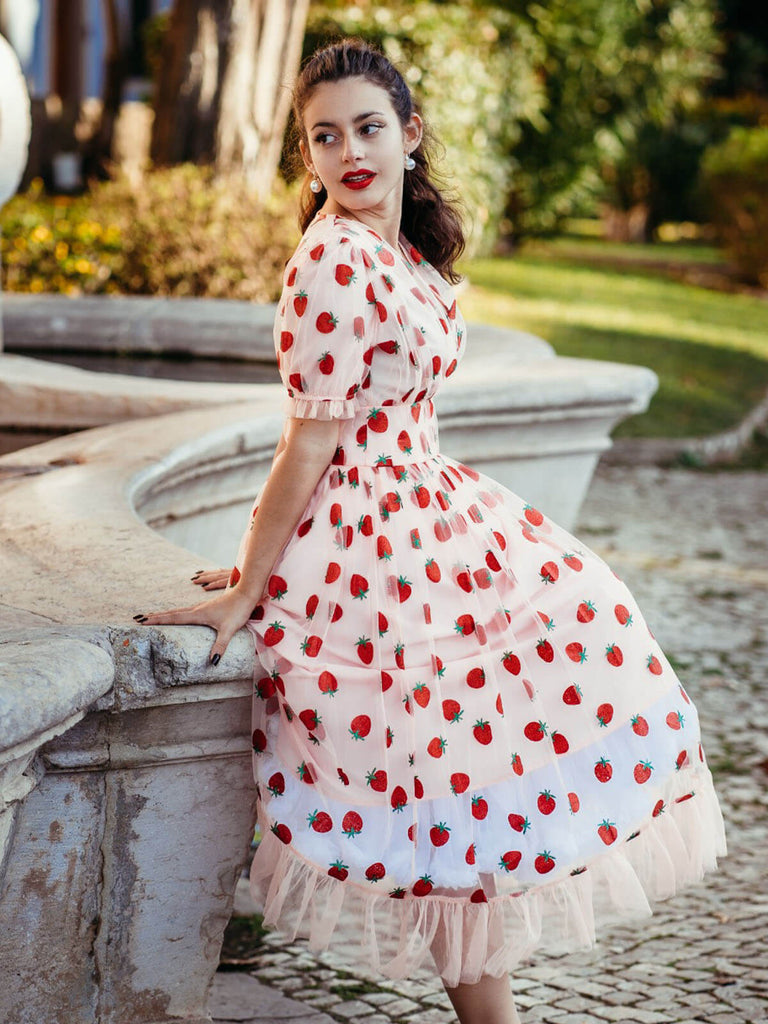 Costume Vetement Style Annee 50 Robe Année 50 Style Pin-Up Bleue à