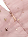 Robe Années 50 Trapèze Rose en Dentelle à Paillettes Étoilées