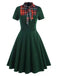 Robe Rockabilly Vintage Année 50 Boutonnée à Carreaux Pin Up