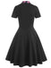 Robe Rockabilly Vintage Année 50 Boutonnée à Carreaux Pin Up