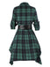 Robe Swing Année 50 Boutonnée à Carreaux Avec Ceinture Chic