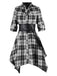 Robe Swing Année 50 Boutonnée à Carreaux Avec Ceinture Chic