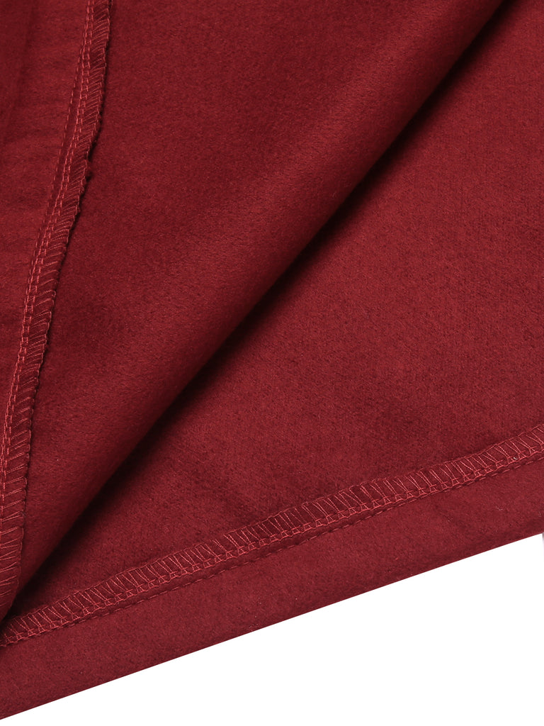 Veste Slim Vintage à Double Boutonnage en Fourrure Synthétique à Capuche Princess