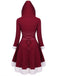 Robe de Noël Vintage Année 50 Avec Chapeau Bordeaux Pin Up