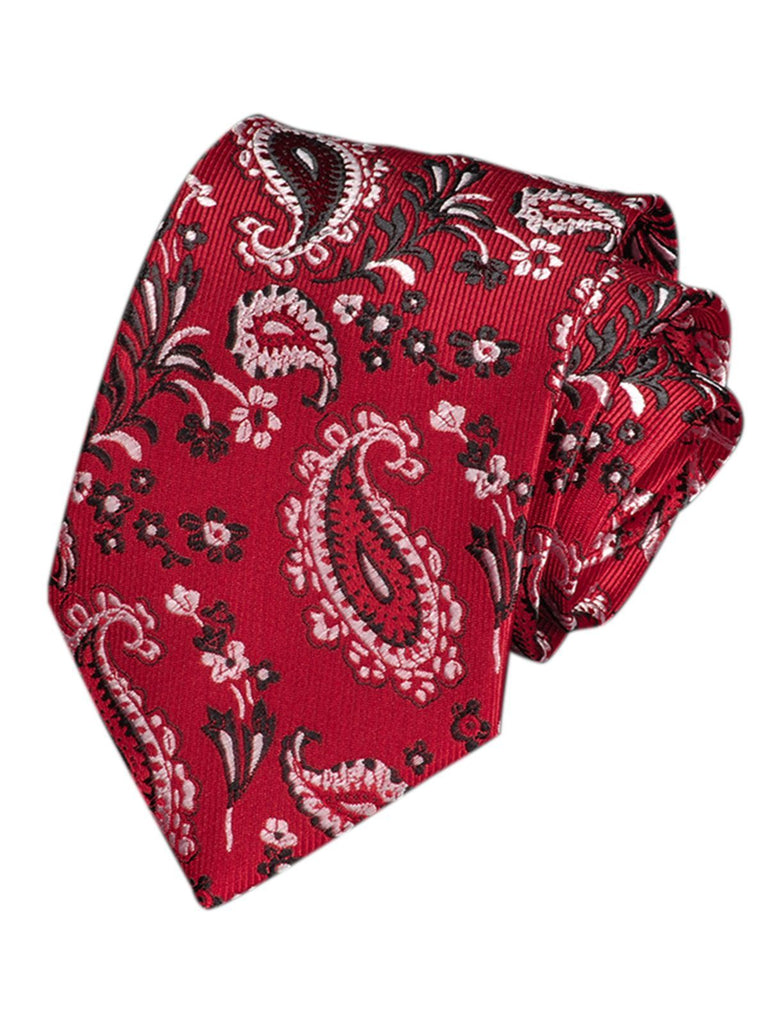 Cravate Paisley à Fleurs Rétro Pour Hommes