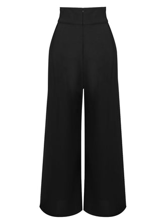 Pantalon noir à Bretelles Unies des Années 1930