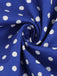 Robe trapèze bleue à pois années 1950 Rockabilly Pin Up