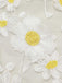Robe vintage blanche des années 1950 3D Marguerite rêveuse