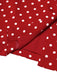 Robe crayon rouge à pois des années 1960 à col en V