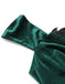 [Prévente] Robe patchwork en dentelle de velours verte des années 1960