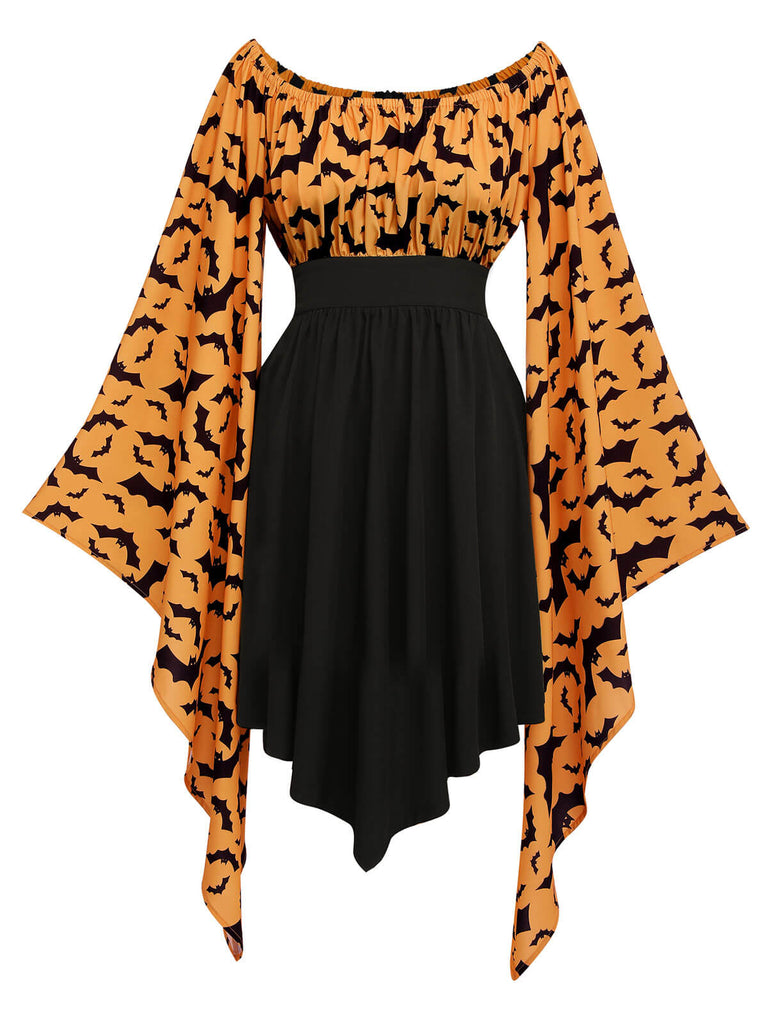 Robe d'Halloween à Taille Empire Chauve-Souris Gothique