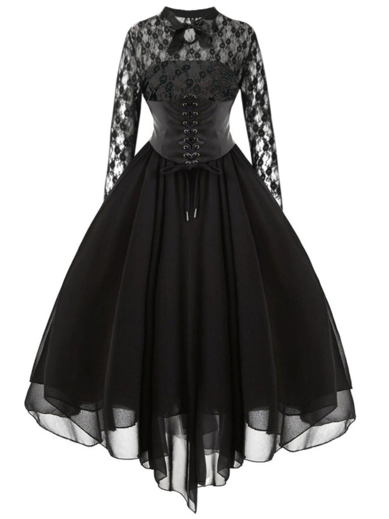 Robe trapèze en dentelle Steampunk d'Halloween des années 1950