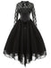Robe trapèze en dentelle Steampunk d'Halloween des années 1950