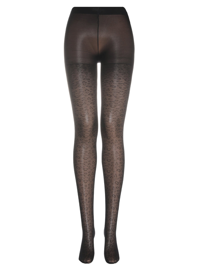 Collants transparents noirs léopard grande taille Collants tendance pour femmes  Collants à motifs -  France