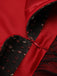 Robe rouge années 50 en patchwork de gaze à bretelles