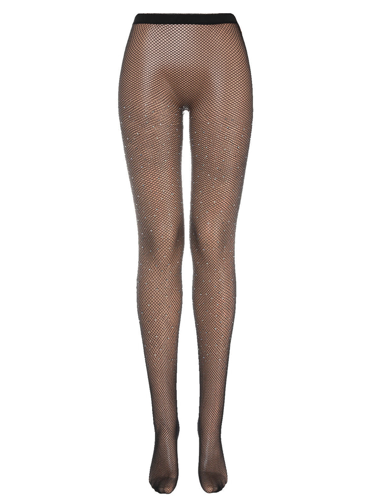 Collants en maille transparente pour perceuse à pâte noire