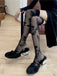 Bas de cuisse creux rétro à fleurs