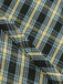 Robe trapèze jaune et noire 1950s à revers à carreaux