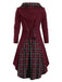 Manteau boutonné en corne de chenille des années 1950 rouge vin