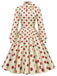 Robe trapèze Bowknot à pois des années 1950 Cocktail Chic