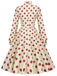 Robe trapèze Bowknot à pois des années 1950 Cocktail Chic