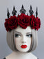 Bandeau Couronne de Roses Rouges d'Halloween