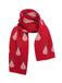 Écharpe vintage à motif de Noël rouge