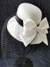 Chapeau Bowknot en maille blanche unie