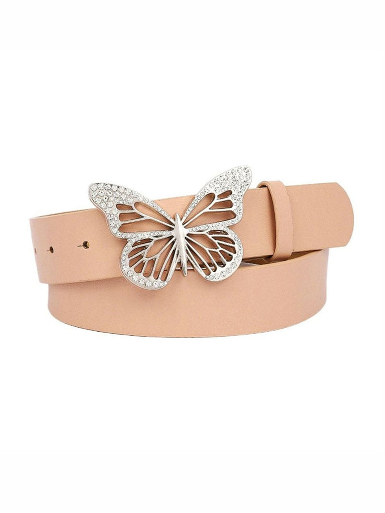 Ceinture Large Boucle Papillon Rétro Strass