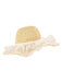 Chapeau de soleil en organza de paille Ruffia fait à la main