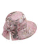 Chapeau de soleil à larges bords floraux et nœud papillon
