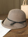 Chapeau de soleil en paille pliable vintage