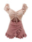 Maillot de Bain Rose à Volants des Années 1940