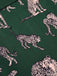 Maillot de bain une pièce vert Jaguar Vintage À Col Licou