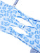 2PCS Maillot de bain patchwork léopard bleu années 1940