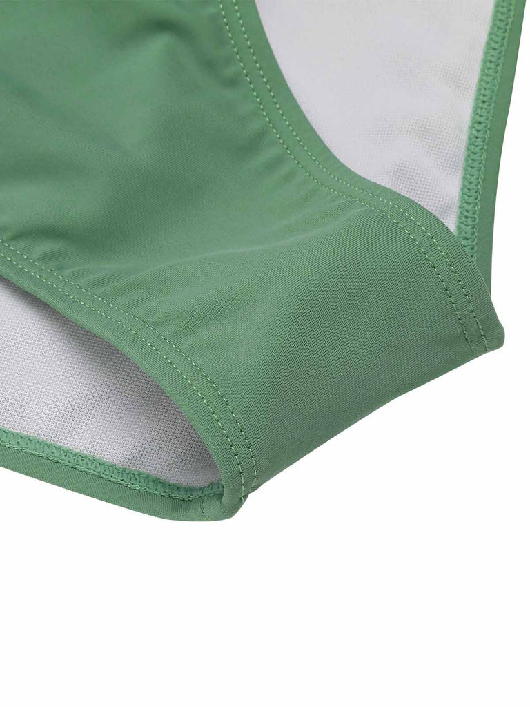 Maillot de bain une pièce vert 1930s Pivoine à Licous