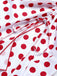 3PCS Maillot de bain rouge plissé à pois années 1950